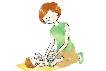 ベビーマッサージのイラスト