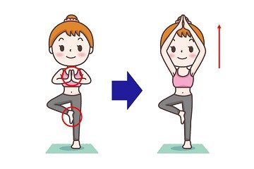 ヨガ　木のポーズ　