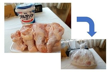 カレー　鶏肉　下準備