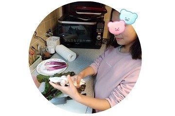 日野菜　洗う