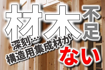 材木　構造用集成材　不足　価格高騰