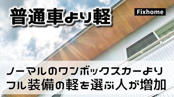 ノーマルのワンボックスより軽自動車のフル装備を選ぶ人が増加