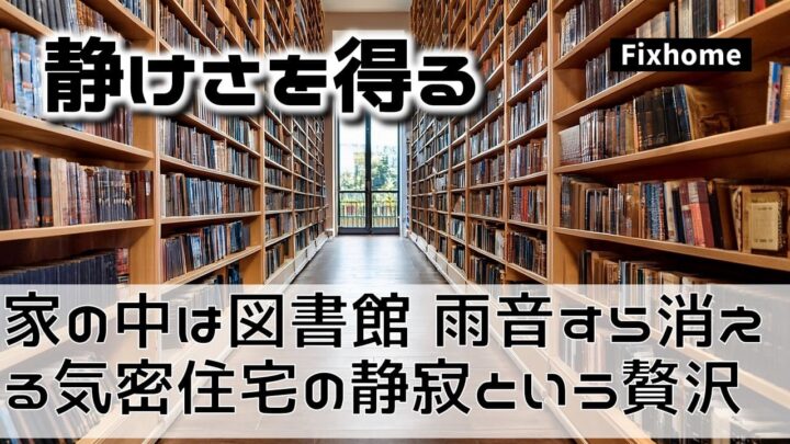 家の中は図書館？ 雨音すら消える高気密住宅の「静寂」という贅沢